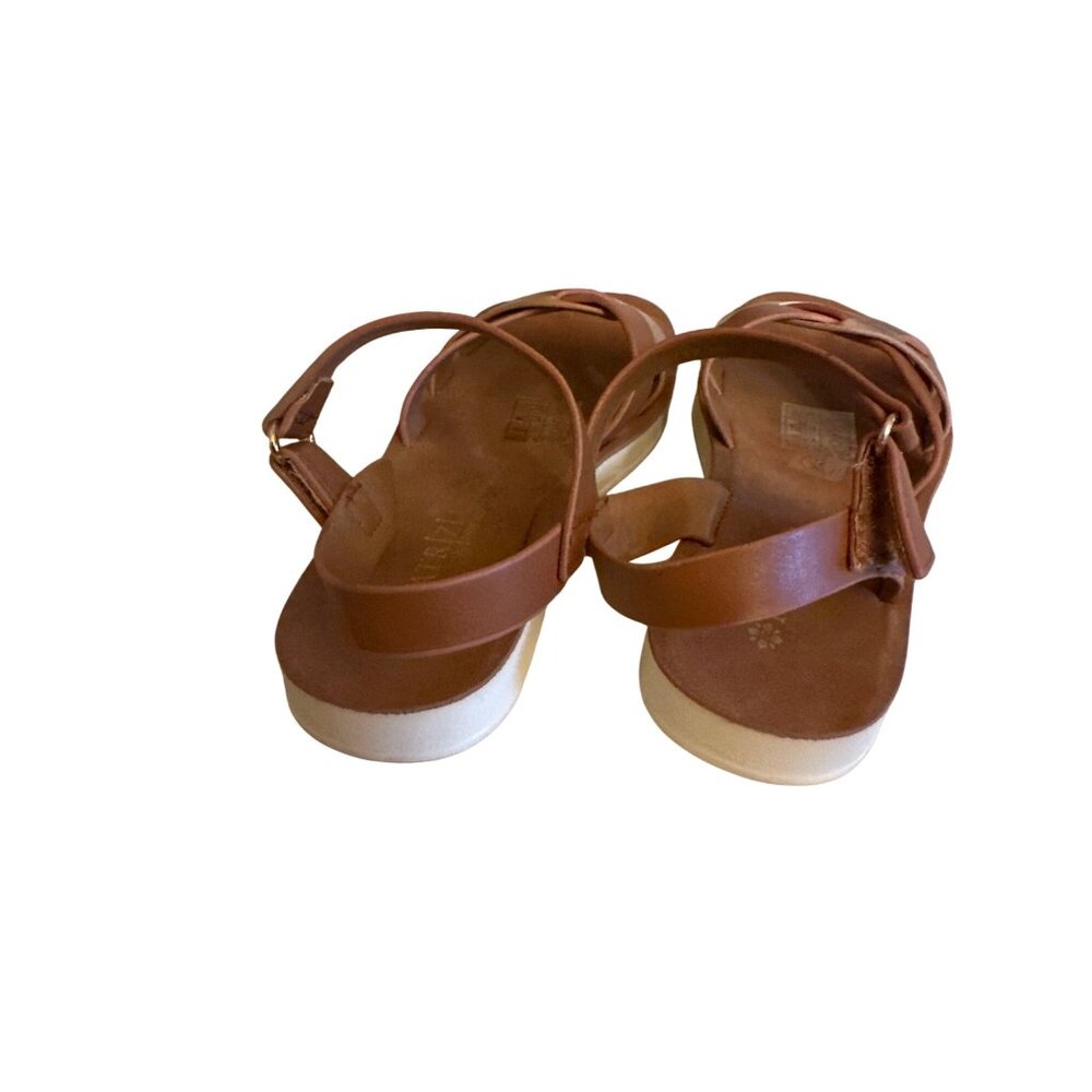 Patrizia By Spring Step Girls Sandals Size 30 Brown Gold Faux Leather - Picture 3 of 5
